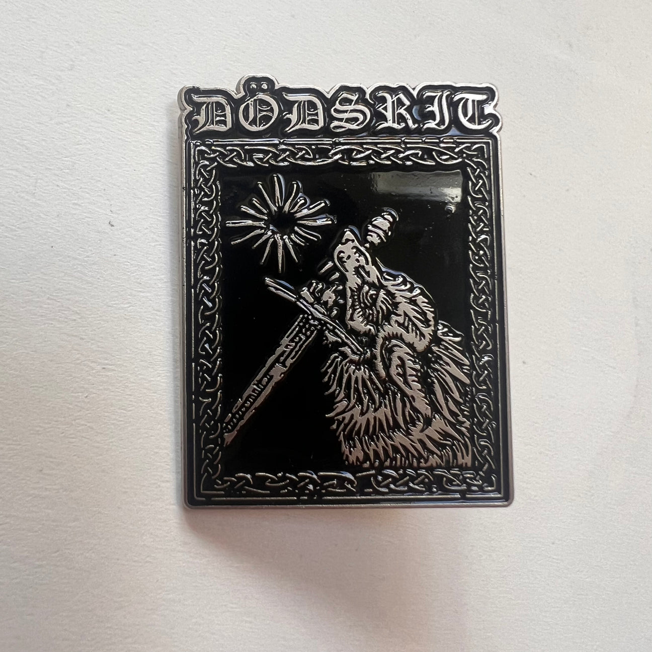 Dödsrit - Sword & Wolf (Metal Pin)